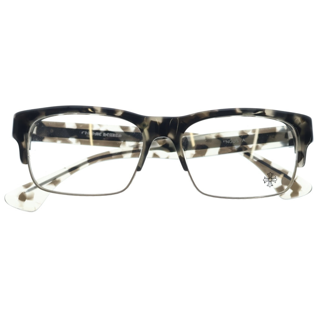 CHROME HEARTS(クロムハーツ) MINGUS ミンガス ハーフリム アイウェア 眼鏡 メガネ ブラック/ホワイト 度入り