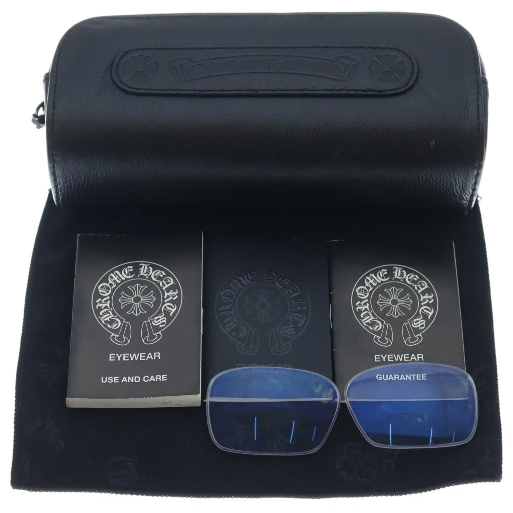 CHROME HEARTS(クロムハーツ) MINGUS ミンガス ハーフリム アイウェア 眼鏡 メガネ ブラック/ホワイト 度入り