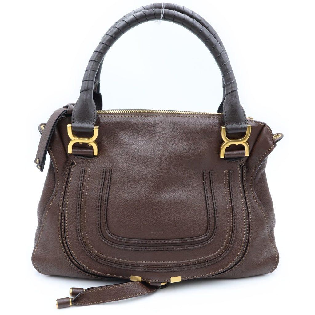 Chloe(クロエ) グレインレザー製Marcie ショルダーバッグ ブラウン レディース
