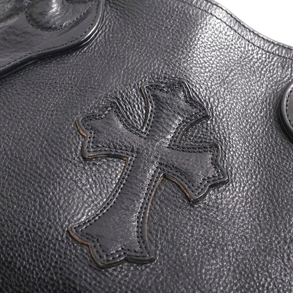 CHROME HEARTS(クロムハーツ) FS TOTE FSトート クロスパッチ付きレザートートバッグ ブラック