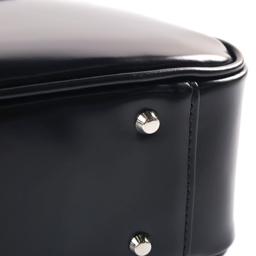 COMME des GARCONS(コムデギャルソン) 青山限定 台形バッグ スクエアバッグ レザーハンドバッグ 牛革 ブラック KZ-211-052-1-1 レディース
