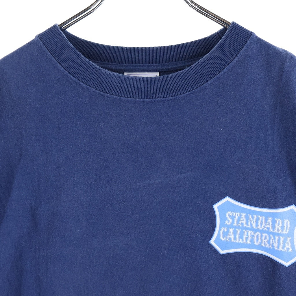 NO BRAND(ノーブランド) 【Standard California】 SD Heavyweight Basic Shield Logo T スタンダードカリフォルニア ヘビーウェイト ベーシックシールドロゴ 半袖Tシャツ カットソー ネイビー