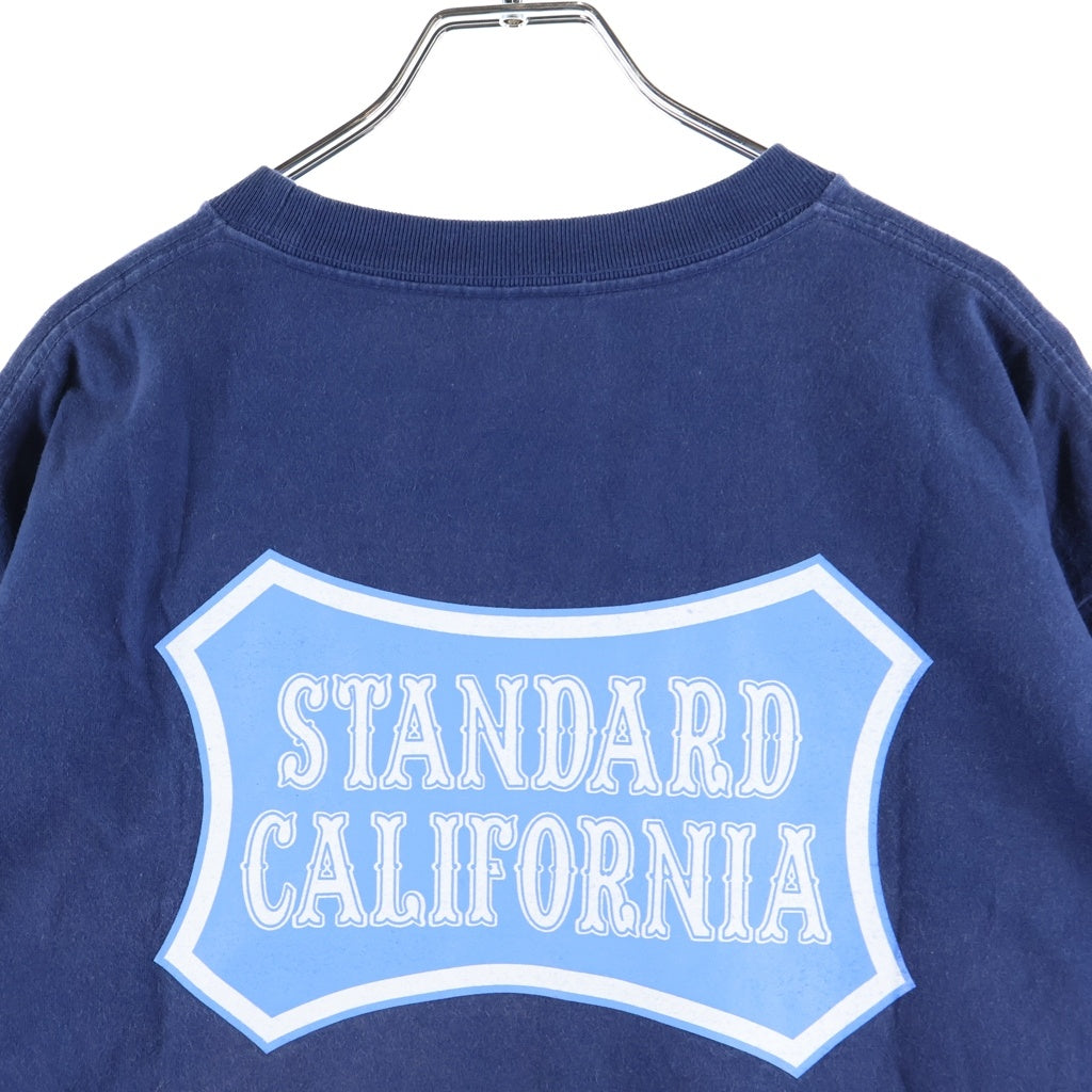 NO BRAND(ノーブランド) 【Standard California】 SD Heavyweight Basic Shield Logo T スタンダードカリフォルニア ヘビーウェイト ベーシックシールドロゴ 半袖Tシャツ カットソー ネイビー