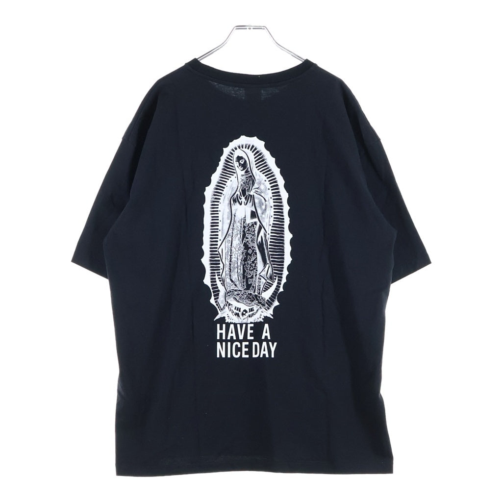 WACKO MARIA(ワコマリア) 26AW WASHED HEAVY WEIGHT CREW NECK T-SHIRT TYPE-1 ヘビーウェイトクルーネック マリア プリント半袖Tシャツ カットソー ブラック 26FWE-WMT-WT01