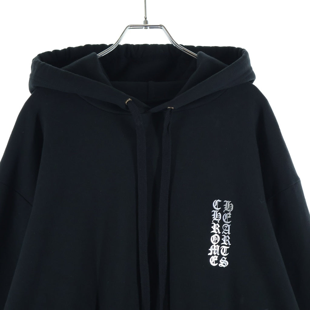 CHROME HEARTS(クロムハーツ) SWTSHRT PLVR スリーブロゴ プルオーバーパーカー ブラック/シルバー