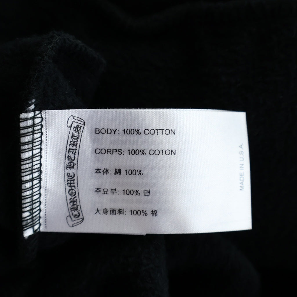 CHROME HEARTS(クロムハーツ) SWTSHRT PLVR スリーブロゴ プルオーバーパーカー ブラック/シルバー