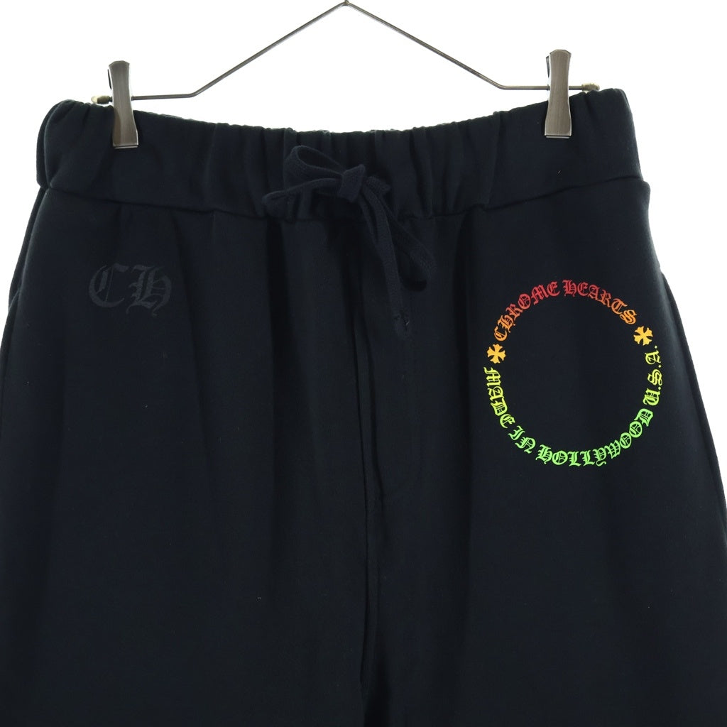 CHROME HEARTS(クロムハーツ) Grad Circle Logo Sweatpants フローラルクロスプリント グラデーションサークル スウェットパンツ ブラック