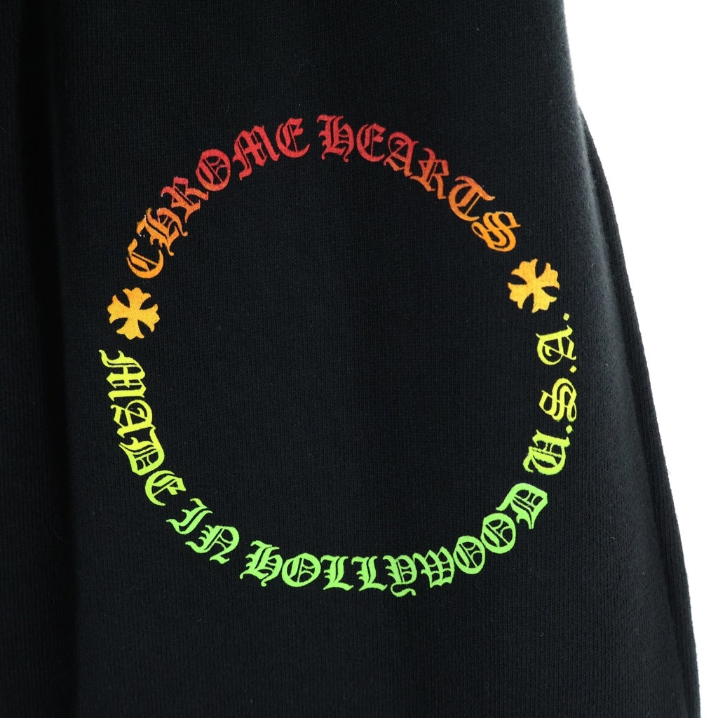 CHROME HEARTS(クロムハーツ) Grad Circle Logo Sweatpants フローラルクロスプリント グラデーションサークル スウェットパンツ ブラック