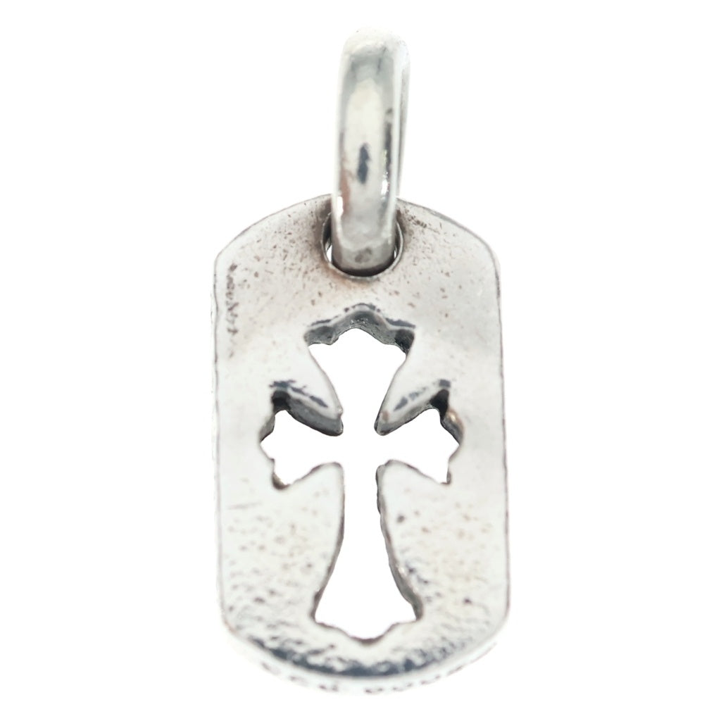 CHROME HEARTS(クロムハーツ) DT TNY CO CRS タイニーカットアウトクロスドッグタグ チャーム ペンダントトップ シルバー