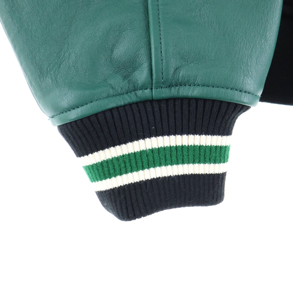 SUPREME(シュプリーム) 25AW ×Number(N)ine Mickey Varsity Jacket ナンバーナイン ミッキー バーシティ ジャケット スタジャン ブラック/グリーン