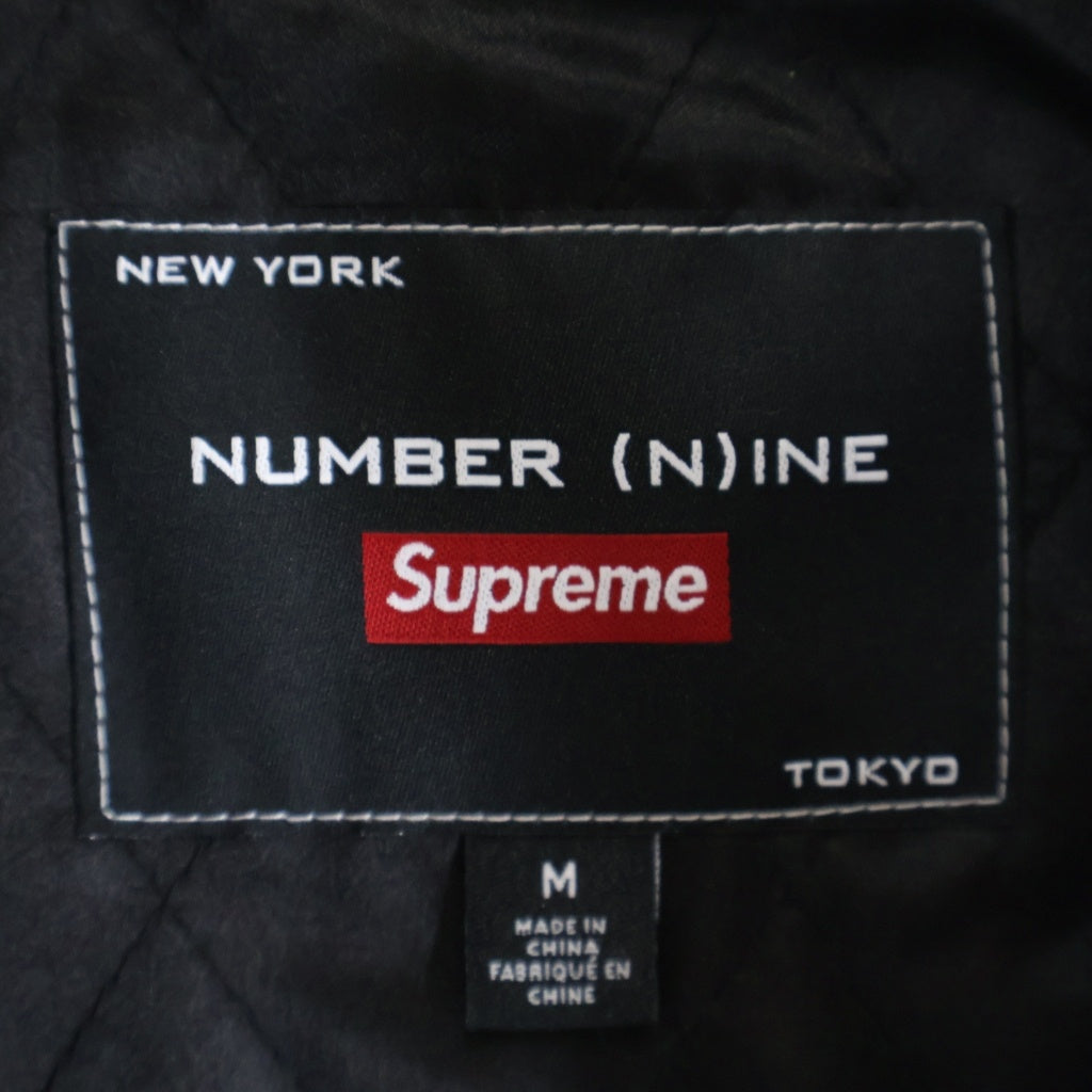 SUPREME(シュプリーム) 25AW ×Number(N)ine Mickey Varsity Jacket ナンバーナイン ミッキー バーシティ ジャケット スタジャン ブラック/グリーン