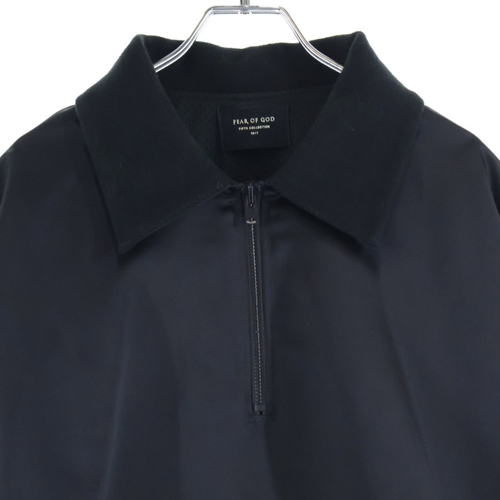 FEAR OF GOD(フィアオブゴッド) FIFTH COLLECTION Satin Baseball Coach Jacket 5thコレクション サテン ベースボール コーチジャケット ブラック 5C17N
