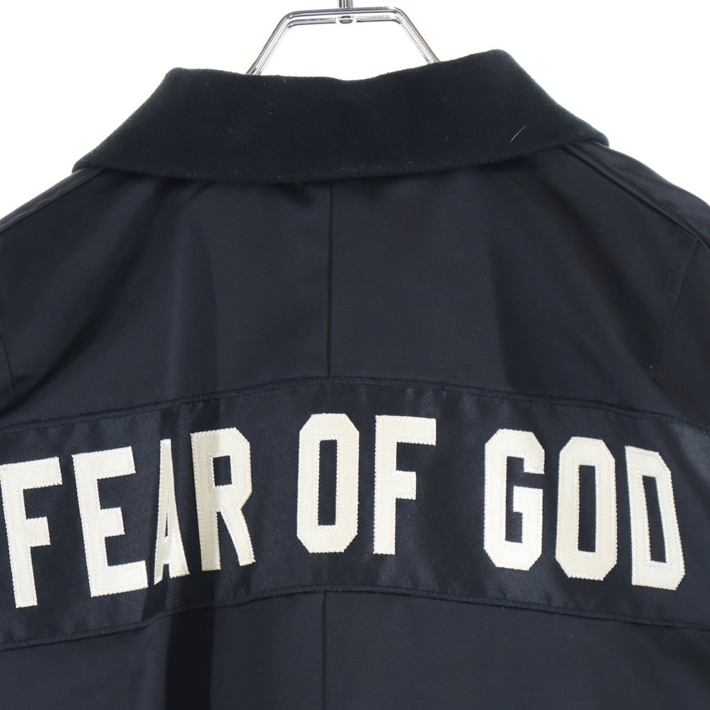 FEAR OF GOD(フィアオブゴッド) FIFTH COLLECTION Satin Baseball Coach Jacket 5thコレクション サテン ベースボール コーチジャケット ブラック 5C17N