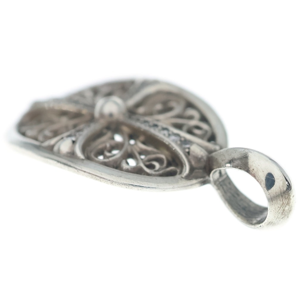 CHROME HEARTS(クロムハーツ) CLSC OVAL P/D クラシックオーバル PAVEダイヤ ペンダントトップ シルバー