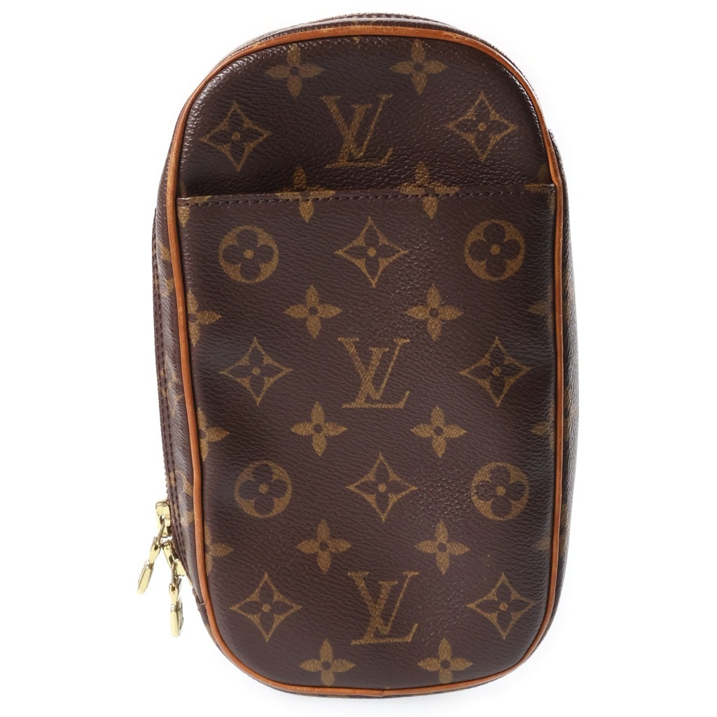 LOUIS VUITTON(ルイヴィトン) ポシェット ガンジュ モノグラム PVC レザー ショルダーバッグ ブラウン M51870