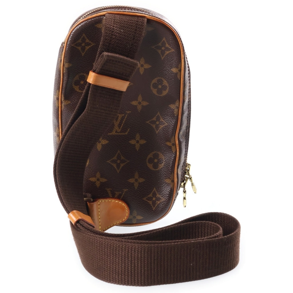 LOUIS VUITTON(ルイヴィトン) ポシェット ガンジュ モノグラム PVC レザー ショルダーバッグ ブラウン M51870
