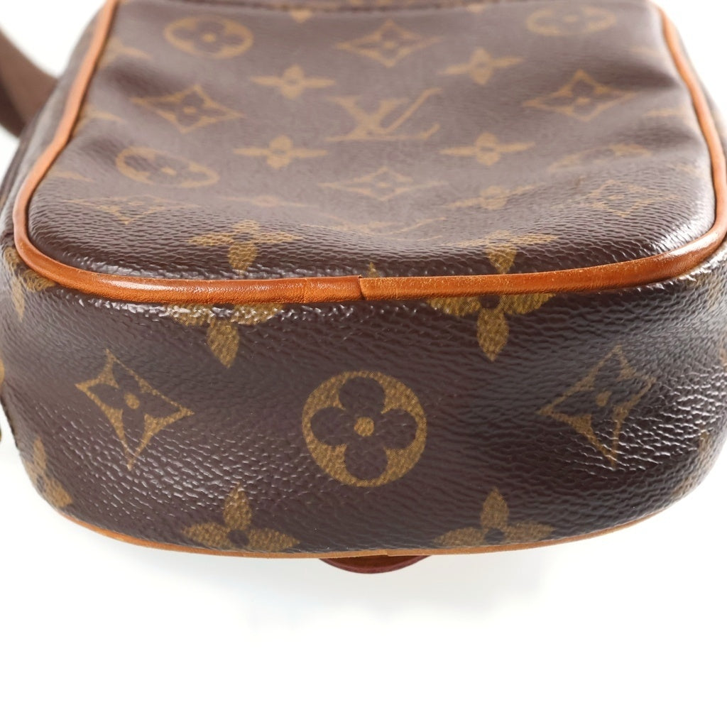 LOUIS VUITTON(ルイヴィトン) ポシェット ガンジュ モノグラム PVC レザー ショルダーバッグ ブラウン M51870