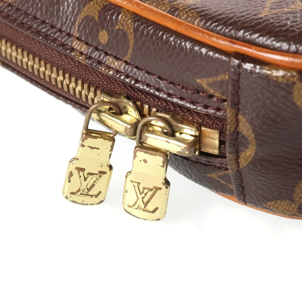 LOUIS VUITTON(ルイヴィトン) ポシェット ガンジュ モノグラム PVC レザー ショルダーバッグ ブラウン M51870