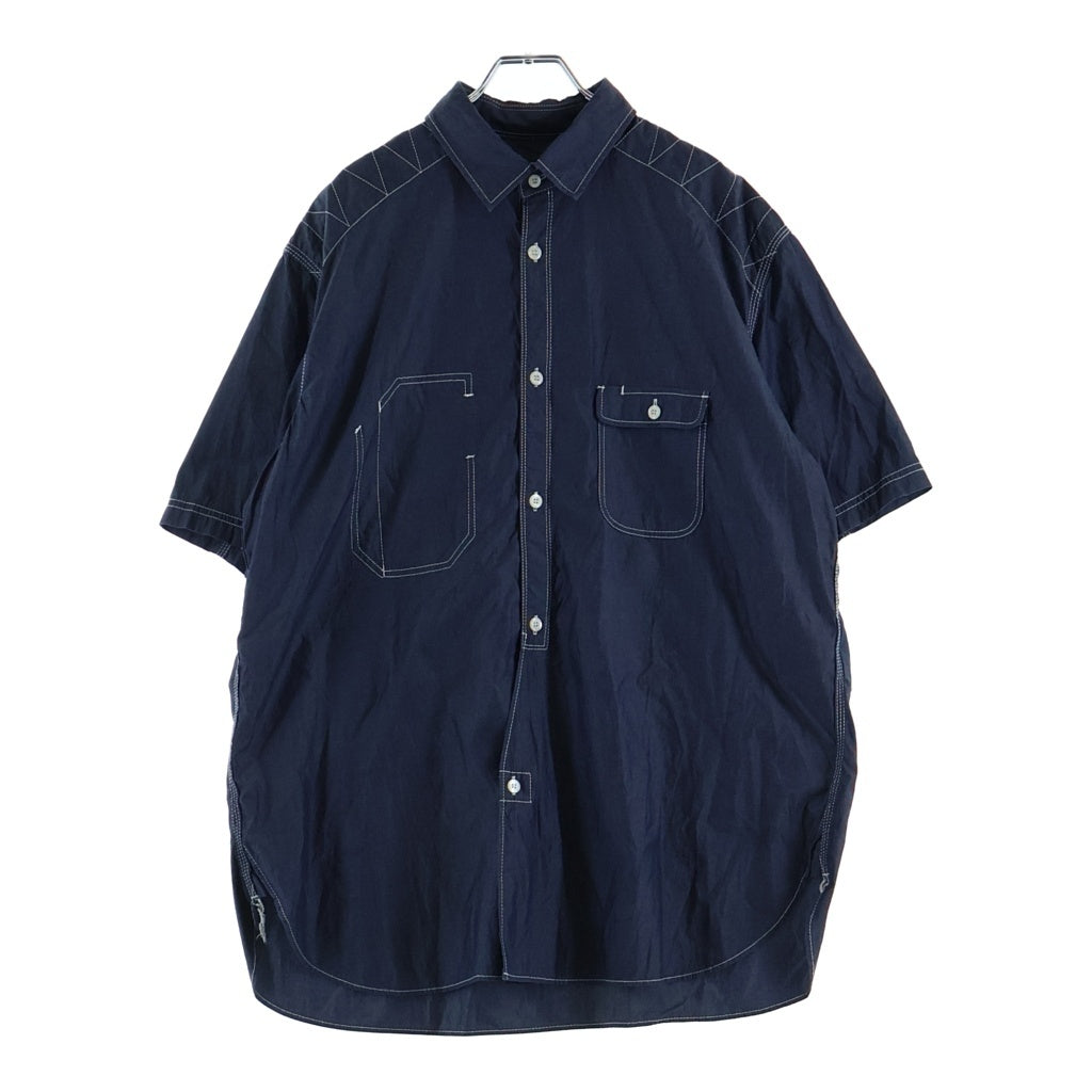 JUNYA WATANABE COMME des GARCONS(ジュンヤワタナベ コムデギャルソン) 24SS コットンツイルシャンブレー半袖シャツ ネイビー WM-B023