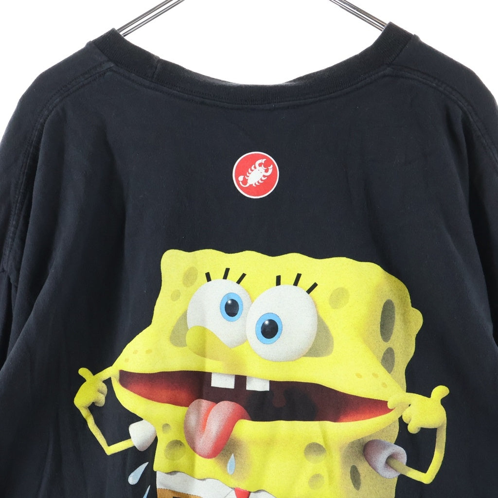 SUPREME(シュプリーム) 25SS SpongeBob Castelli Racing Tee スポンジボブ ボックスロゴ レーシング クルーネック長袖カットソー ブラック