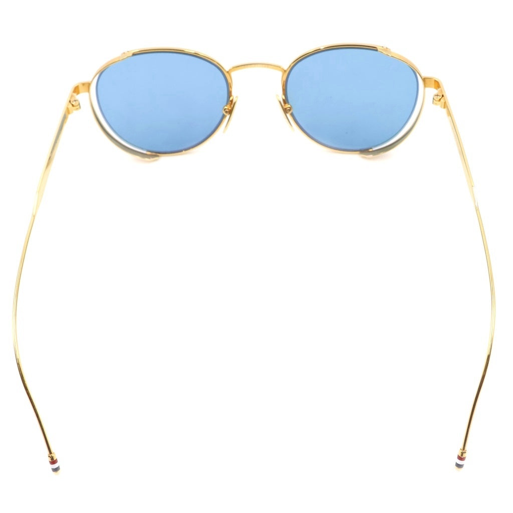 THOM BROWNE(トムブラウン) オーバルメタルサングラス アイウェア メガネ ゴールド/ブルー TB-106-C-NVY-GLD-50