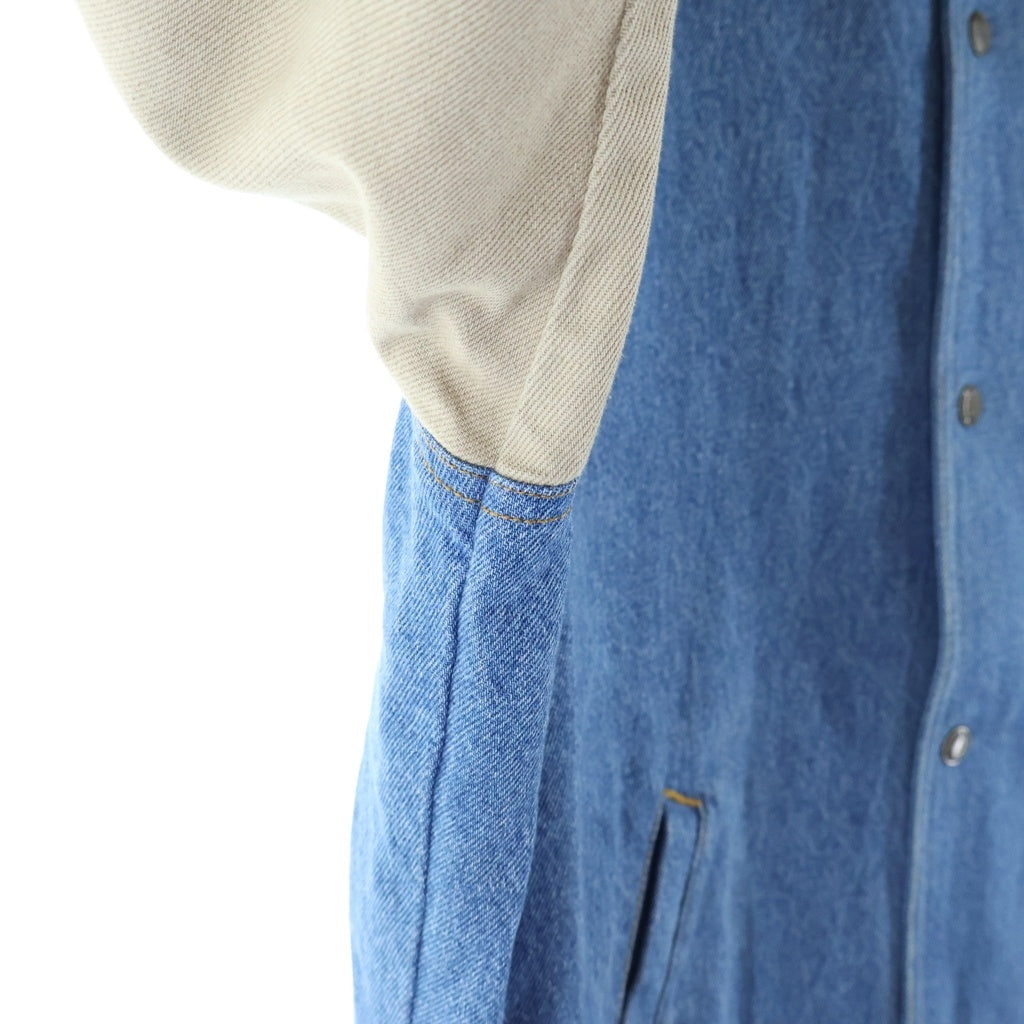 SUPREME(シュプリーム) 14AW Denim Twill Varsity Jacket デニムツイルバーシティジャケット インディゴ/ベージュ