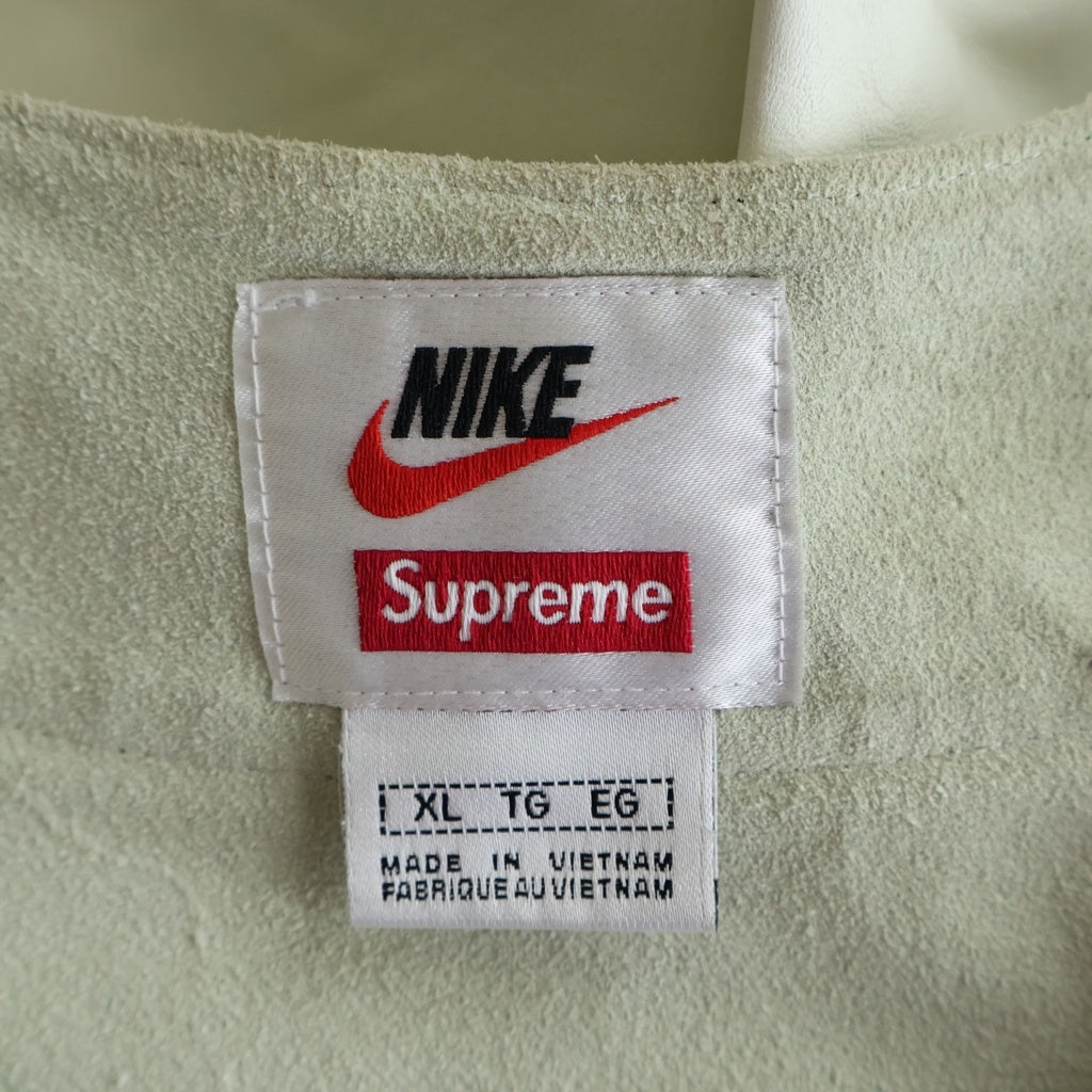 SUPREME(シュプリーム) 19AW ×Nike Leather Baseball Jersey ナイキ レザーベースボールジャージ ホワイト CK6221-133