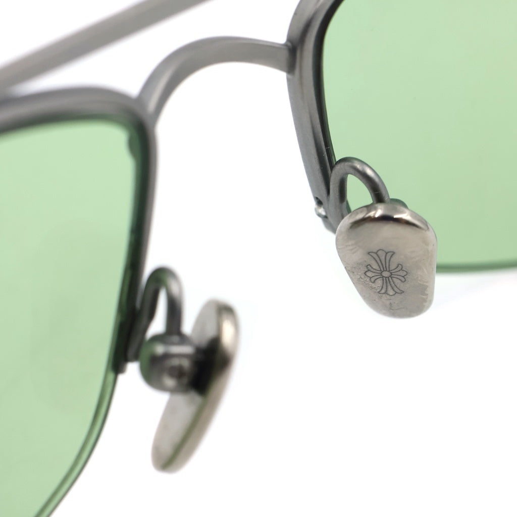 CHROME HEARTS(クロムハーツ) TITANIUM チタニウム アイウェア サングラス シルバー/グリーン