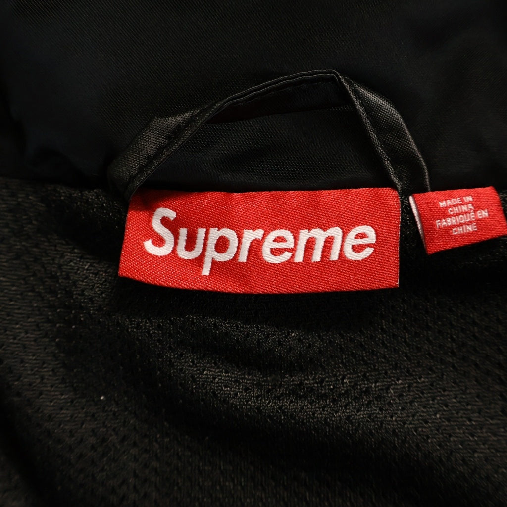 SUPREME(シュプリーム) 25SS Satin Piping Pullover サテン パイピング ハーフジップ プルオーバー ジャケット ブラック