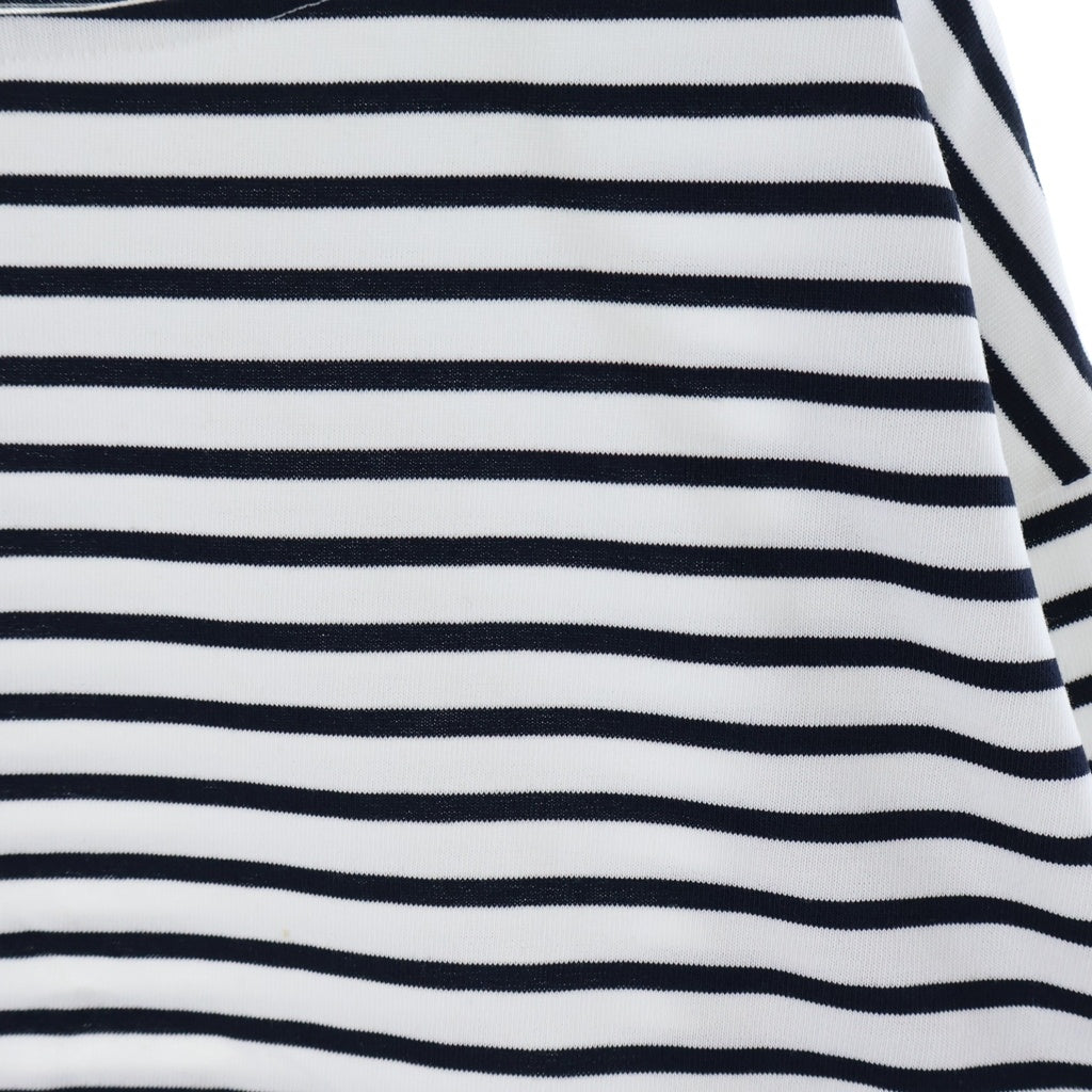 CELINE(セリーヌ) トリオンフ ボーダー スリット 長袖Tシャツ カットソー レディース ホワイト 3ZC8314P