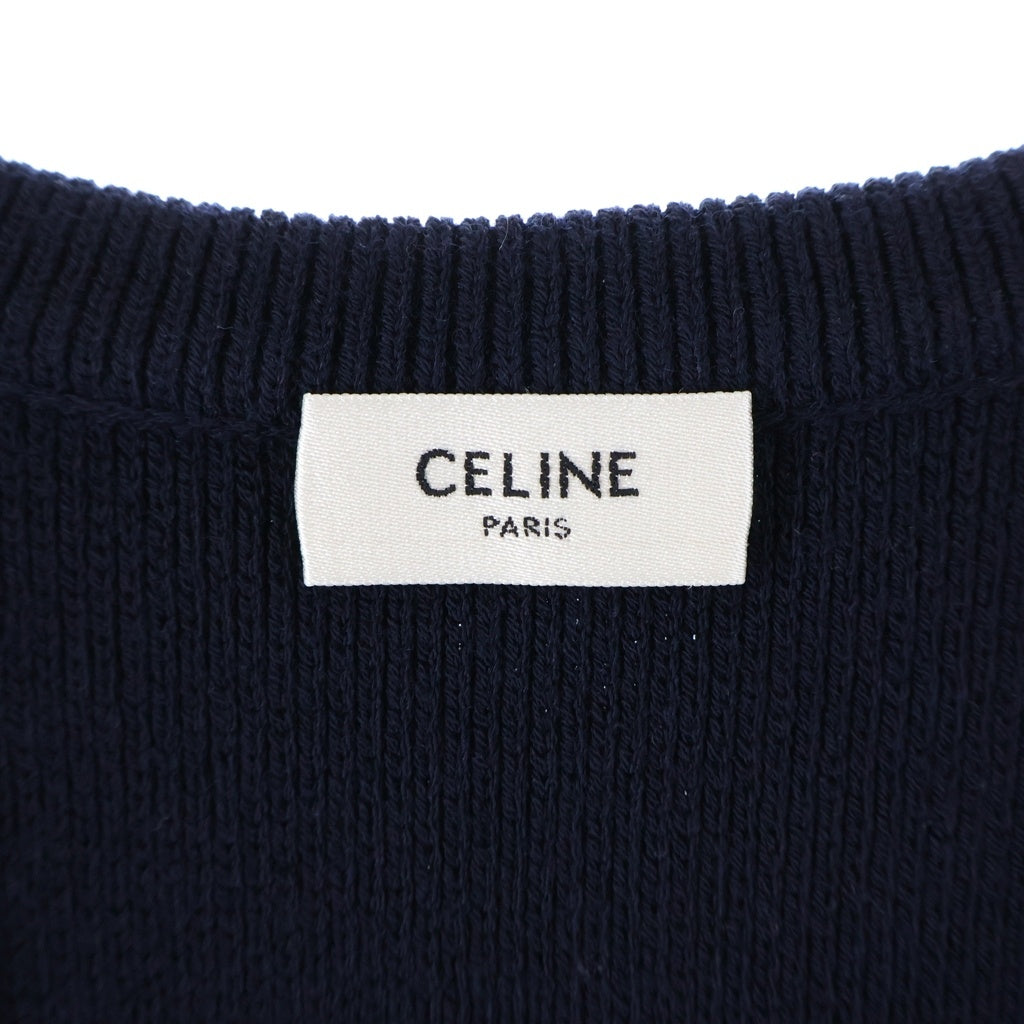 CELINE(セリーヌ) Tunic Mini Dress in Interlock Wool インターロックウール チュニックミニドレス ネイビー レディース 2ADKG864Z