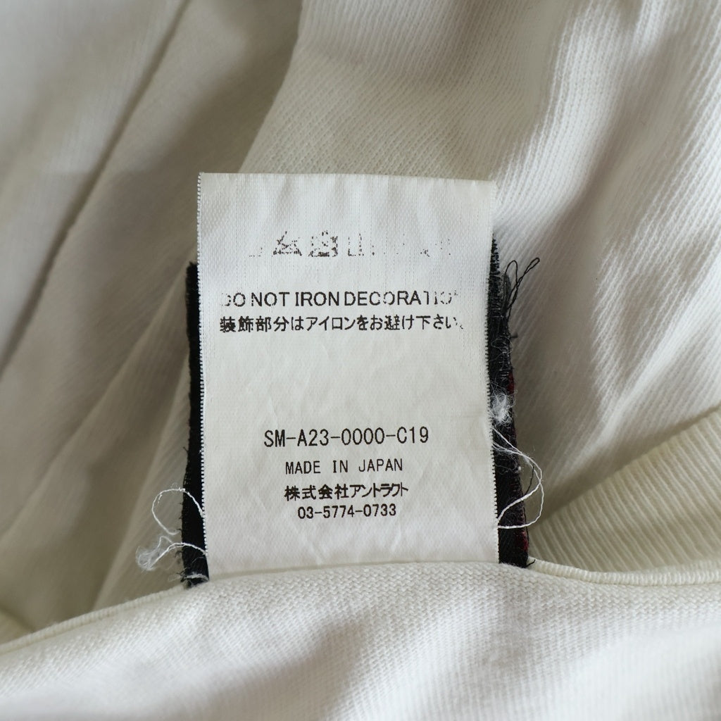 SAINT MICHAEL(セントマイケル) 23AW ×KOSUKE KAWAMURA KK_LS TEE カワムラコウスケ ヴィンテージ加工 ロングスリーブカットソー 長袖Tシャツ ホワイト SM-A23-0000-C19