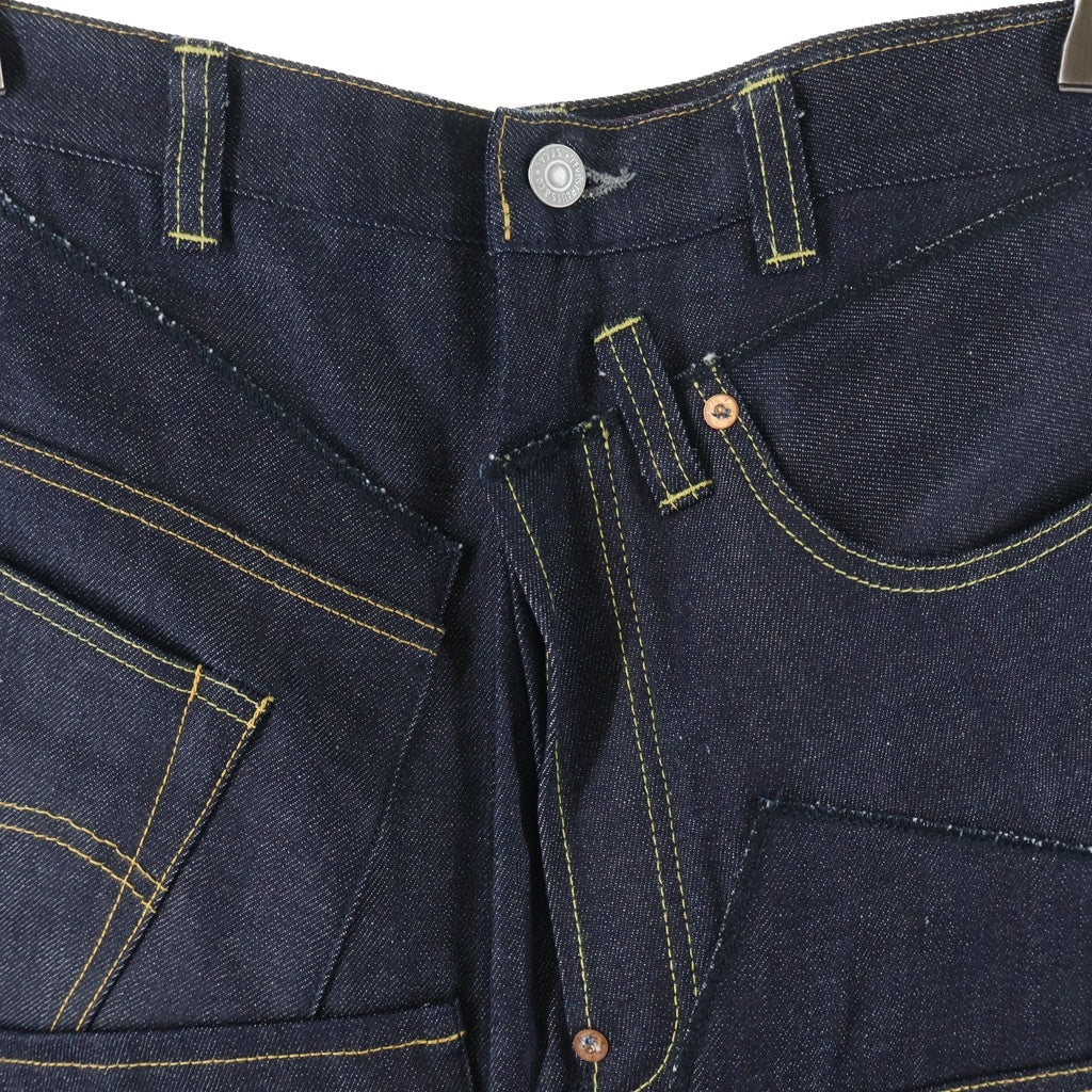 JUNYA WATANABE COMME des GARCONS(ジュンヤワタナベ コムデギャルソン) 24SS ×Levi's WNAME CUSOMT DENIM PANTS ダブルネームカスタム 綿セルビッチデニム インディゴ WM-P201