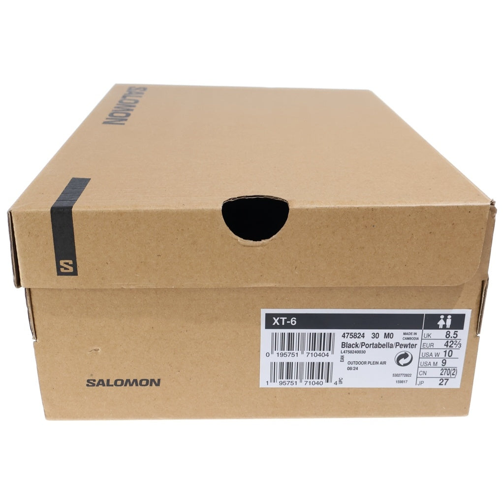 SALOMON(サロモン) XT-6 Black Portabella Pewter ローカットスニーカー シューズ ブラック ポータベラ ピューター ベージュ 475824 US9/27cm