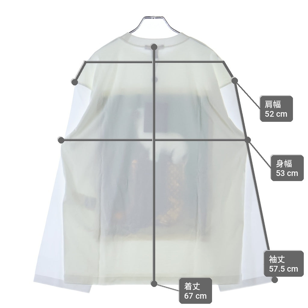 LOUIS VUITTON(ルイヴィトン) 26AW ×Nazar Long-Sleeved Top ナザール ロングスリーブトップ ヤギ プリント長袖Tシャツ レディース ホワイト 1AKXM6