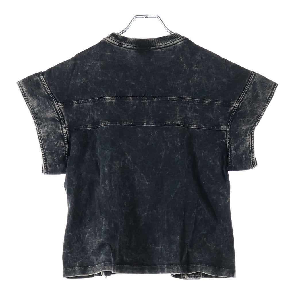 LOUIS VUITTON(ルイヴィトン) 26AW Denim Patchwork T-Shirt デニムパッチワーク 半袖Tシャツ カットソー レディース ブラック 1AKXKM