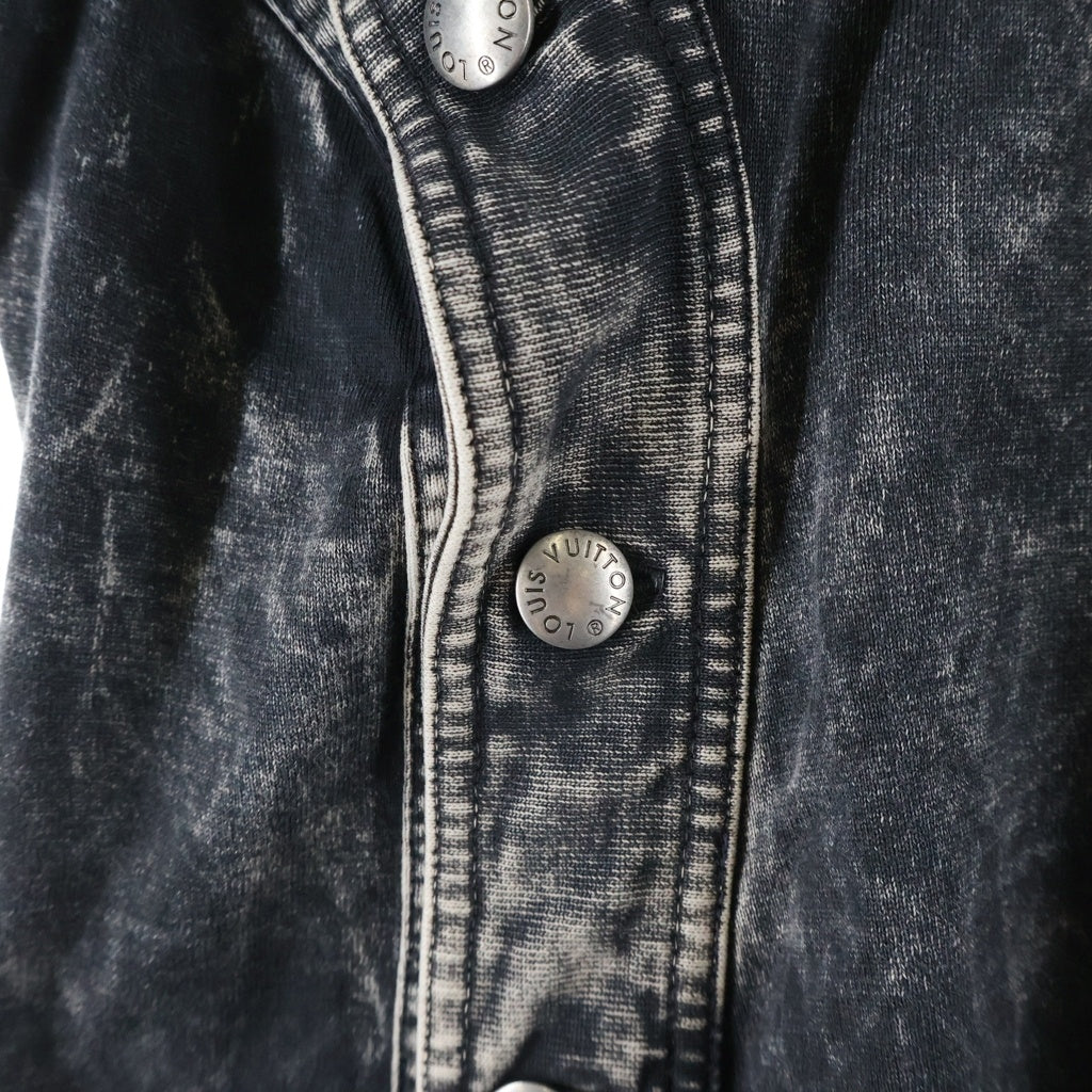 LOUIS VUITTON(ルイヴィトン) 26AW Denim Patchwork T-Shirt デニムパッチワーク 半袖Tシャツ カットソー レディース ブラック 1AKXKM
