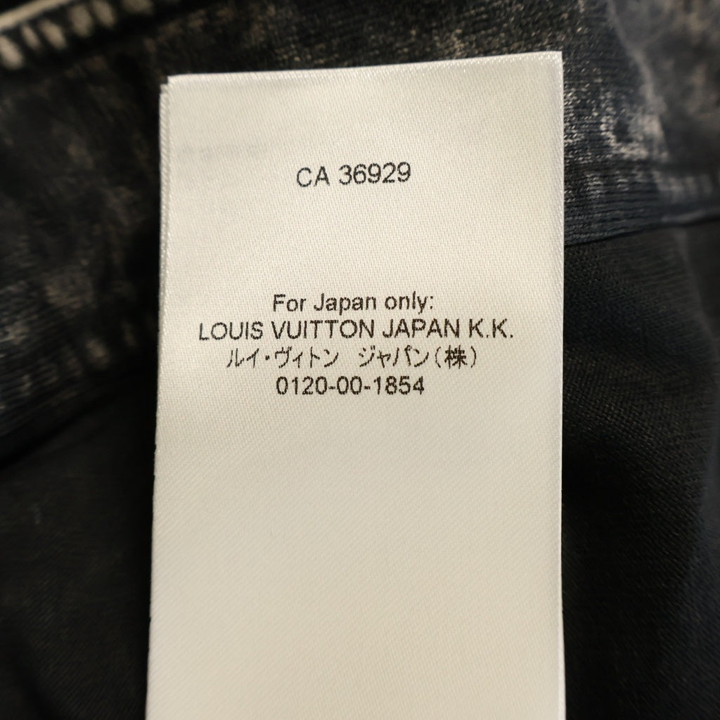 LOUIS VUITTON(ルイヴィトン) 26AW Denim Patchwork T-Shirt デニムパッチワーク 半袖Tシャツ カットソー レディース ブラック 1AKXKM
