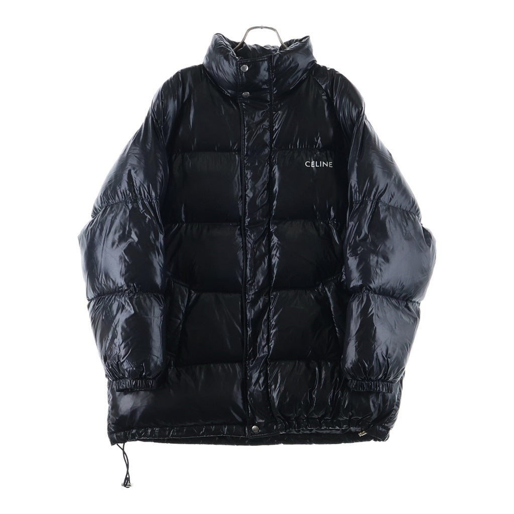 CELINE(セリーヌ) 21AW バックロゴプリント ジップアップ 中綿ダウンジャケット ブラック 2W430595K