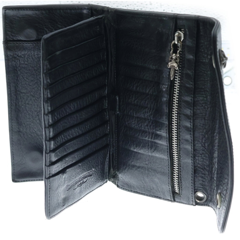 CHROME HEARTS(クロムハーツ) WAVE ウェーブ レザーウォレット 財布 ブラック