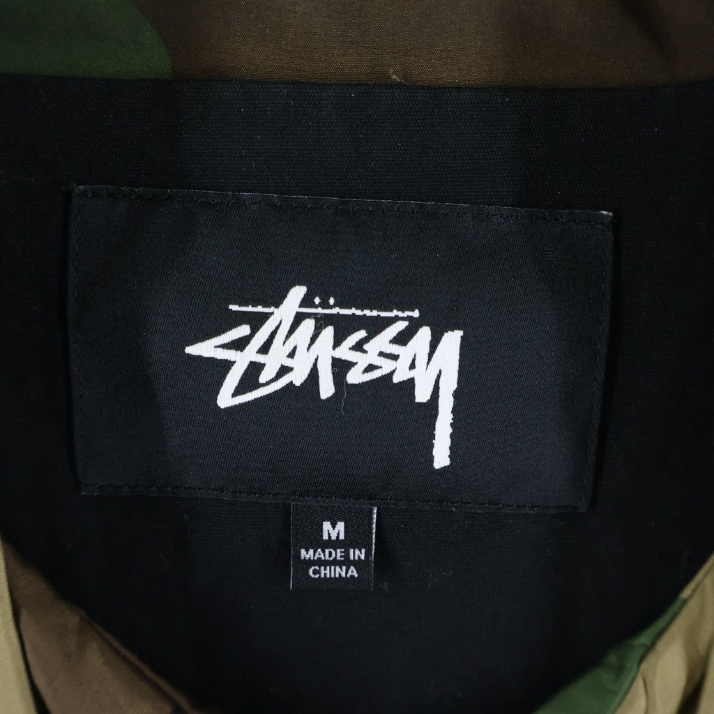 STUSSY(ステューシー) カモフラージュ ナイロン コーチ ジャケット カーキ