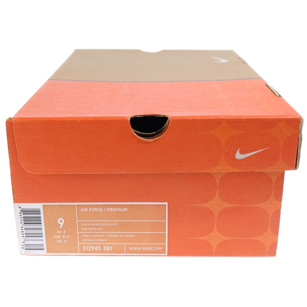NIKE(ナイキ) 【観賞用 2005年製】 AIR FORCE 1 LOW PREMIUM HALLOWEEN エアフォース1 ロー ハロウィン ローカットスニーカー シューズ ブラック/オレンジ US9/27cm 312945-081