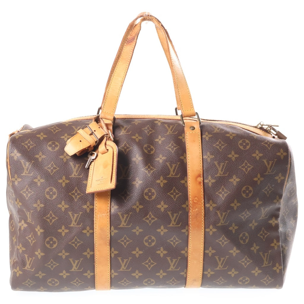LOUIS VUITTON(ルイヴィトン) モノグラム キーポル45 ハンドバッグ ボストンバッグ トラベルバッグ ブラウン レザー×PVC M41428 ゴールド金具 レディース