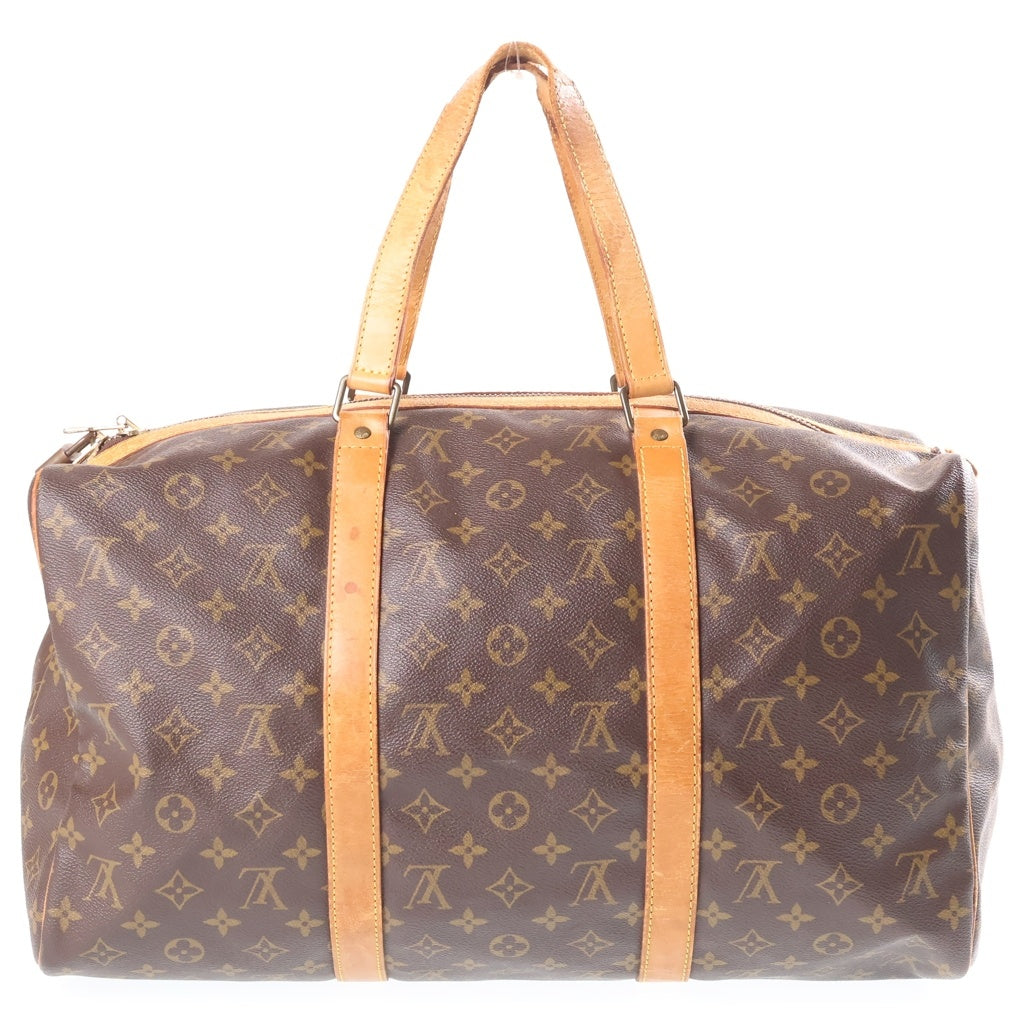 LOUIS VUITTON(ルイヴィトン) モノグラム キーポル45 ハンドバッグ ボストンバッグ トラベルバッグ ブラウン レザー×PVC M41428 ゴールド金具 レディース