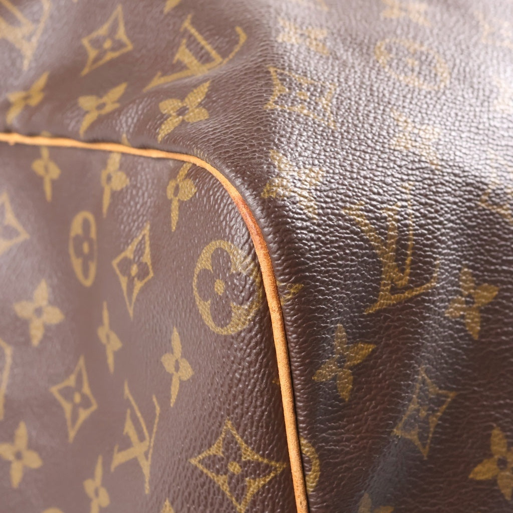 LOUIS VUITTON(ルイヴィトン) モノグラム キーポル45 ハンドバッグ ボストンバッグ トラベルバッグ ブラウン レザー×PVC M41428 ゴールド金具 レディース