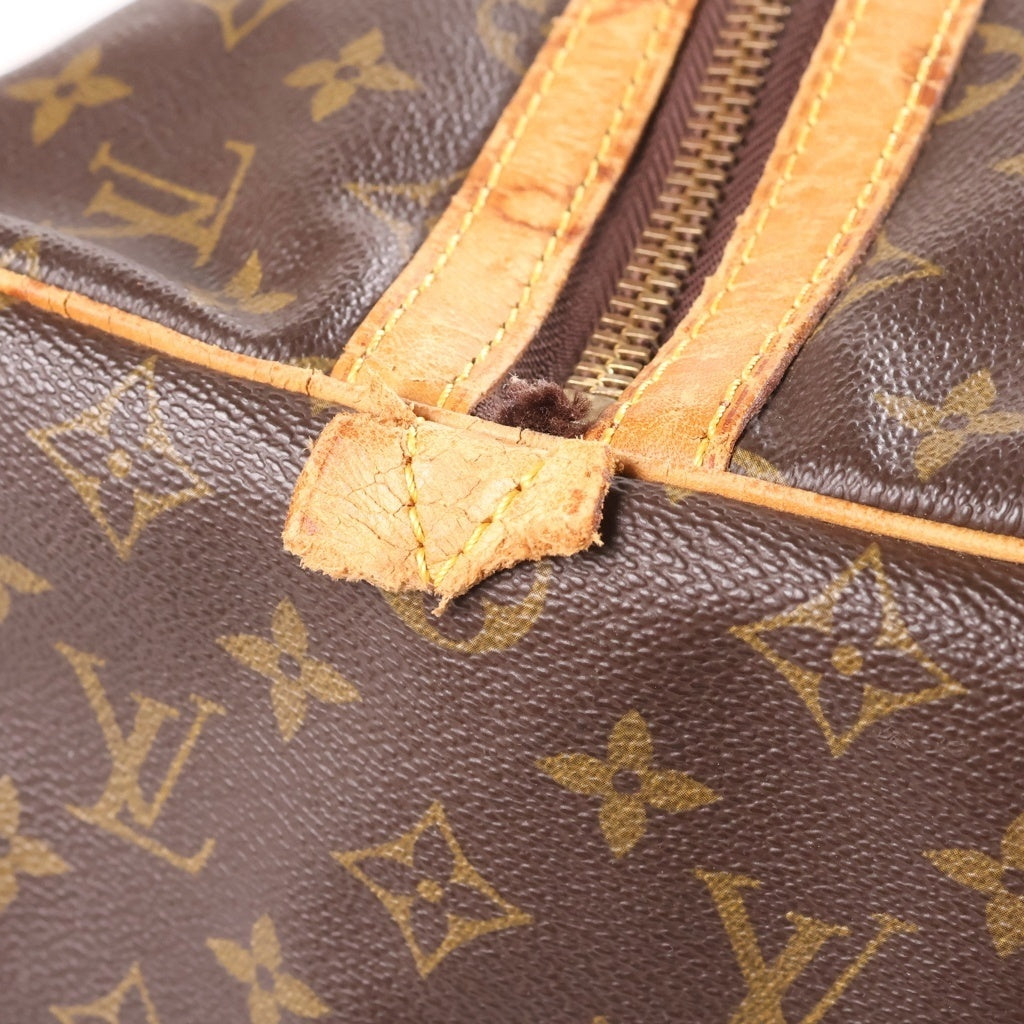 LOUIS VUITTON(ルイヴィトン) モノグラム キーポル45 ハンドバッグ ボストンバッグ トラベルバッグ ブラウン レザー×PVC M41428 ゴールド金具 レディース