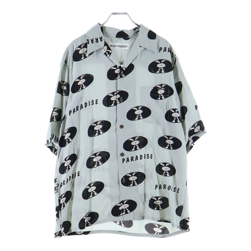 WACKO MARIA(ワコマリア) 24SS RECORDS HAWAIIAN SHIRTS レコード ハワイアン 半袖シャツ グレー
