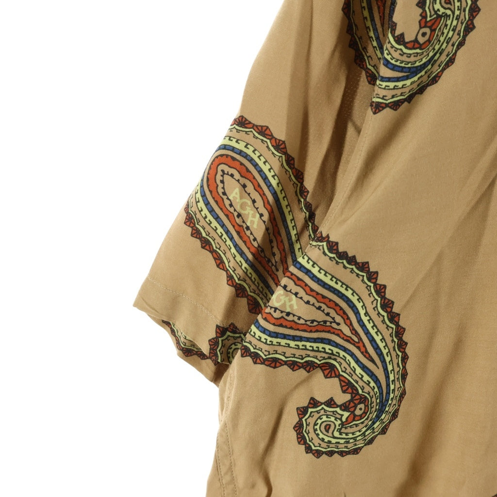 WACKO MARIA(ワコマリア) 21SS × BADSPOOL HAWAIIAN SHIRTS ペイズリー柄 ハワイアン 半袖シャツ ブラウン