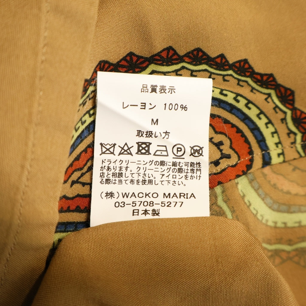 WACKO MARIA(ワコマリア) 21SS × BADSPOOL HAWAIIAN SHIRTS ペイズリー柄 ハワイアン 半袖シャツ ブラウン