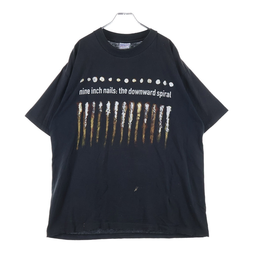 VINTAGE(ヴィンテージ) 90S NINE INCH NAILS 1994 THE DOWNWARD SPIRAL TEE ヴィンテージ ナインインチネイルズ ダウンワードスパイラル 両面プリント 半袖Tシャツ ブラック